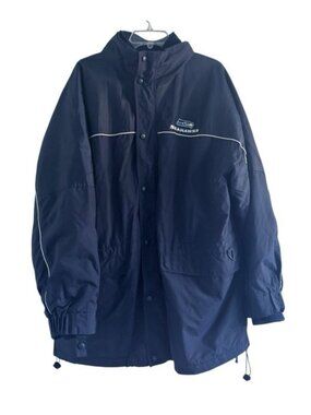 NFL Seattle Seahawks Men's SZ L Blue Full Zip 3 in 1 Jacket w/ Hidden Hood